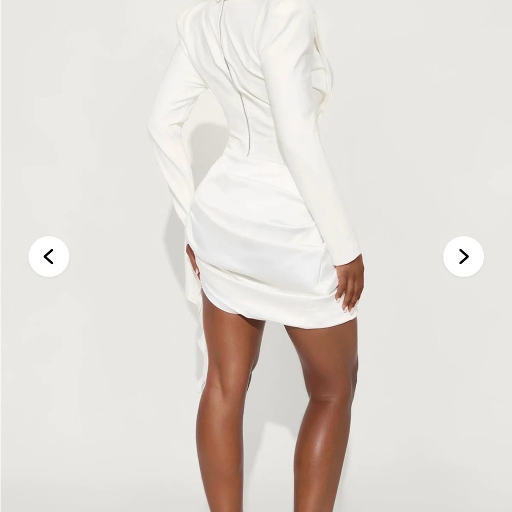 Fashion Nova Chic White Long Sleeve Dress - Picture 3 of 3